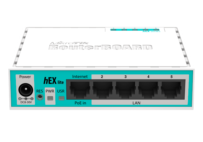 Roteador Mikrotik hEX lite 5 portas router 5 X 10/100 PoE OSL4